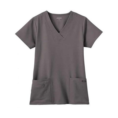 Jockey (TM) Scrubs Scrub Top Jockey Crossover Womens X-Small Charcoal Each - 2206-1004-XS