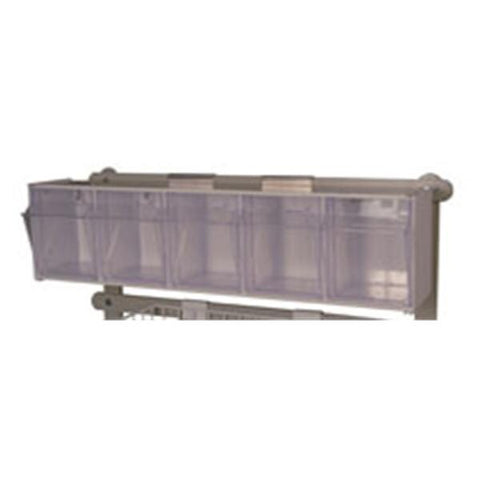 Harloff Manufacturing Bin Tilt Classic Clear Plastic With Rail Clips Eachch - TILTBIN5RC