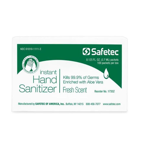 Safetec Of America Inc Sanitizer Hand Towelettes ABHC 66.9% Ethyl Alc 1000 mL Indv2 Pkgng Frsh 1000/CA - 17352