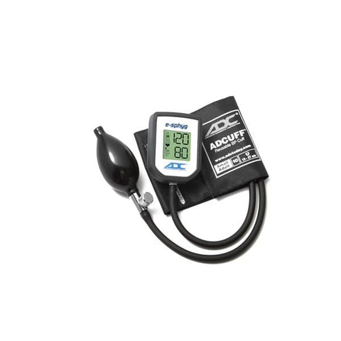 American Diagnostic Corp. Sphygmomanometer Aneroid E-Sphyg 19-27cm 10 Sm Adlt Arm Dgtl LCD Dspl Black Each - 7002-10SABK