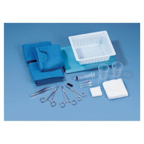 Busse Hospital Disposable Tray Laceration ER With 10/12cc Luer Lock Syringe LF Sterile 20/Ca - 746