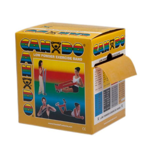 Fabrication Enterprises Band Exercise CanDo 50yd Gold 3X-Heavy Latex 50YDS/EA - 46661