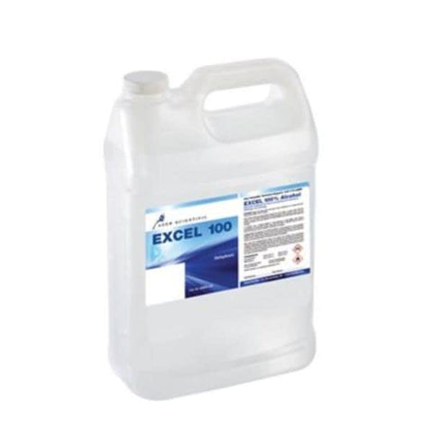 Azer Scientific EXCEL Alcohol Container Clear 100% 1gal w/o Ethanol 4/Ca - ES653-100
