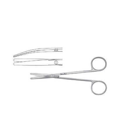 Miltex Scissors Metzenbaum Meister-Hand 5-1/2" Blunt/Blunt Curved Standard SS Each - Integra Miltex - MH5-180