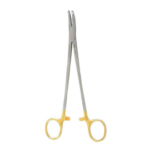 Miltex Holder Needle Heaney 8-1/2" Serrated Jaw Curved Tungsten Carbide 1/EA - Integra Miltex - 8-100TC