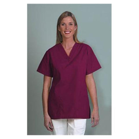 Fashion Seal Shirt Scrub Fashion Poplin Womens Medium Burgundy Each - 7324-M