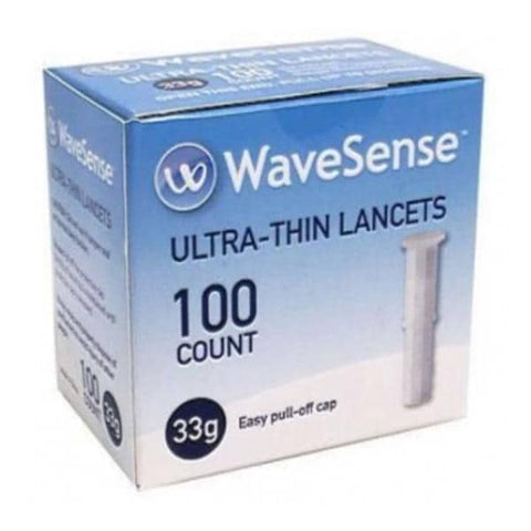 Agamatrix Inc Lancet WaveSense 33gx0.2mm Ultra Thin Sterile White Incision Device 100/Box, 20 BX/CA - 8000-01971