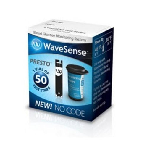 Agamatrix Inc WaveSense Presto Blood Glucose Test Strip 50 Count 50/Box, 24 BX/CA - 8000-03329