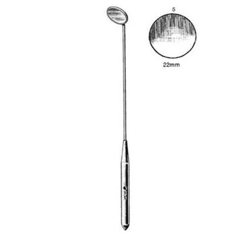 Sklar Instruments Laryngeal Mirror 22mm #5 Stainless Steel Handle Regular Chromeback Each - 73-1195