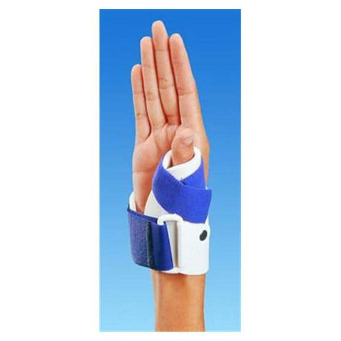 DJO, Inc Support ThumbGUARD Adult Wrist/Hand Plastic/Foam White/Blue Size Medium Right Each - 79-87265