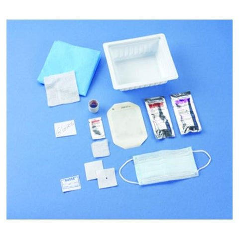 Busse Hospital Disposable Tray Dressing Change CVP With Gloves/4x4-3/4" Tegaderm Dressing Each, 30 Each/CA - 829