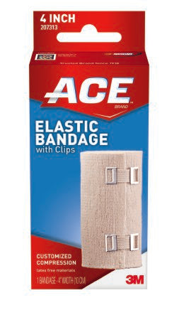 3M Elastic Bandage 3Mâ„¢ ACEâ„¢ 4 Inch Width Standard Compression Clip Detached Closure Tan NonSterile