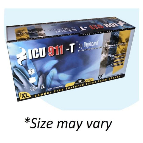 Ansell Healthcare Products LLC Gloves Exam ICU 911 Powder-Free Latex 50/Bx, 10 BX/CA - DCER-1B