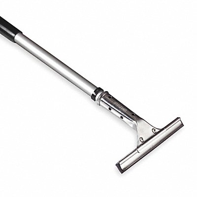 7 W Straight Rubber Bench Squeegee With Handle Silver