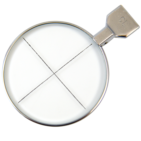 CLEAR TRIAL LENS WITH ETCHED CROSS PATTERN