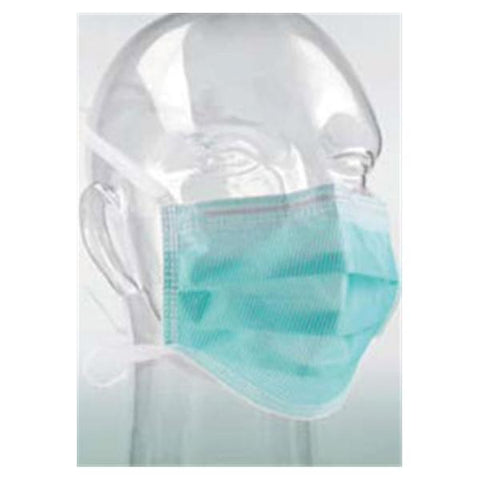 Molnlycke Healthcare Mask Tie On Surgine Anti-Fog ASTM Level 1 Green 60/Bx - 42391