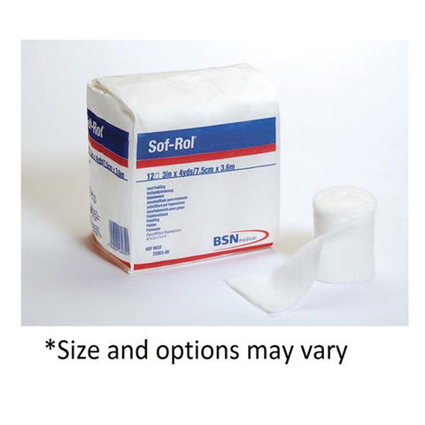 BSN Medical, Inc Padding Cast Sof-Rol Needle-Loomed Rayon 3"x4yd Roll Limb LF White 12/Bg, 6 BG/CA - 9033