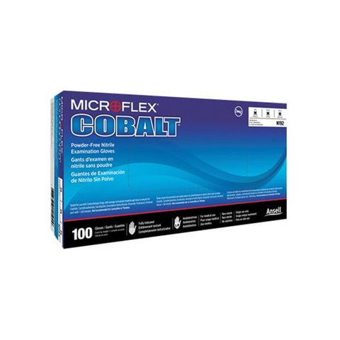 High Five Product Gloves Exam Cobalt Powder-Free Nitrile Latex-Free 9.5 in Small Blue 100/Bx, 10 BX/CA - N191