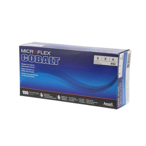 High Five Product Gloves Exam Cobalt Powder-Free Nitrile Latex-Free 9.5 in Medium Blue 100/Bx, 10 BX/CA - N192