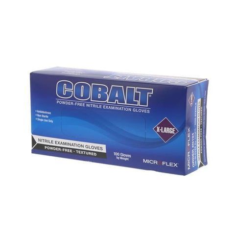 Ansell Healthcare Products LLC Gloves Exam Cobalt Powder-Free Nitrile Latex-Free 9.5 in X-Large Blue 100/Bx, 10 BX/CA - N194