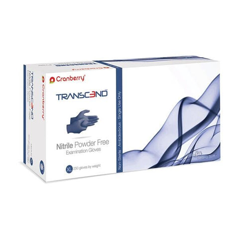 Pro2 Solutions, Inc Gloves Exam Transcend Powder-Free Nitrile Latex-Free X-Large Matte Blue 250/Bx, 10 BX/CA - CR3369