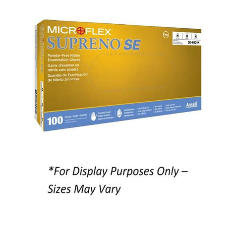 Microflex Inc Gloves Exam Supreno SE PF Nitrile Latex-Free 9.5 in Sm Violet Blue 100/Bx, 10 BX/CA - SU-690-S