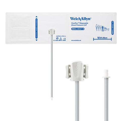Welch Cuff Blood Pressure FlexiPort 20-26cm Sm Adlt Size 10 Arm White/Navy Blue Eachch, 20 Each/CA - Allyn - VINYL-10-1HP