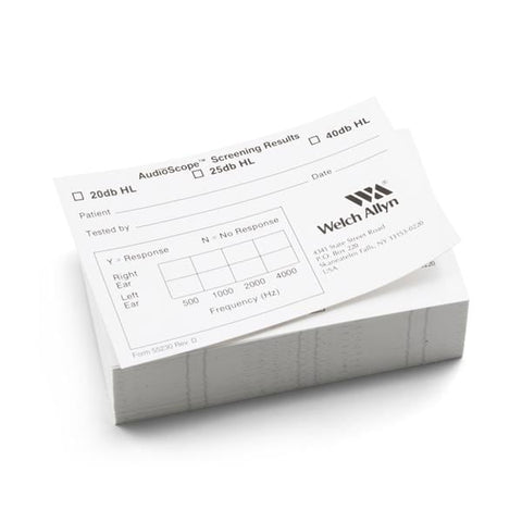 Welch Form Recording For AudioScope 3 100/Package, 10 PK/CA - Allyn - 55230