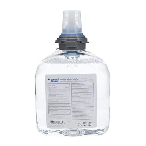 Gojo Industries Inc Sanitizer Hand Foam Purell f/ PRl TFX Tch Fr Dspnsr 70% Ethyl Alc 1200 Rfl 2/Ca - 5391-02