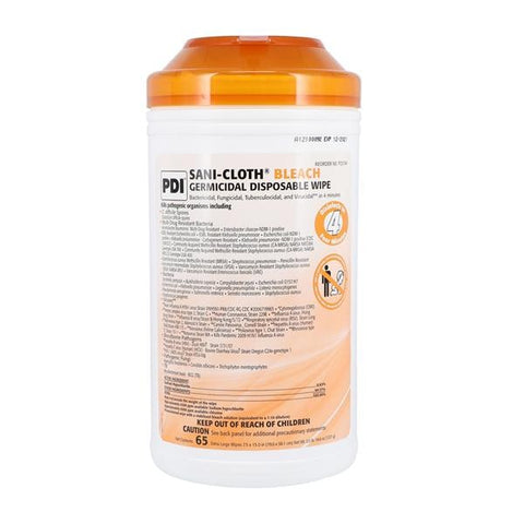 PDI Professional Disposables Disinfectant Surface Wipe Sani-Cloth Bl Each X-Large Canister 65/Cn, 6 CN/CA - P25784