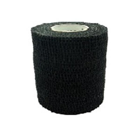 Andover Coated Products Tape Compression PowerFlex Elastic 1"x6yd Cohesive Black 48/Case - 3710BK-048
