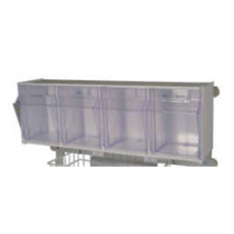 Harloff Manufacturing Bin Tilt Classic Clear Plastic With Rail Clips Eachch - TILTBIN4RC