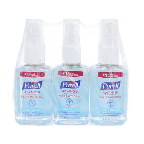 Gojo Industries Inc Sanitizer Hand Gel Purell 70% Ethyl Alcohol 2 oz 24/Ca - 9606-24