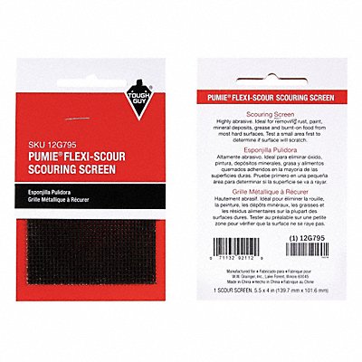 5-1/2 x 4 Pumice Flex Scouring Screen Gray 1EA