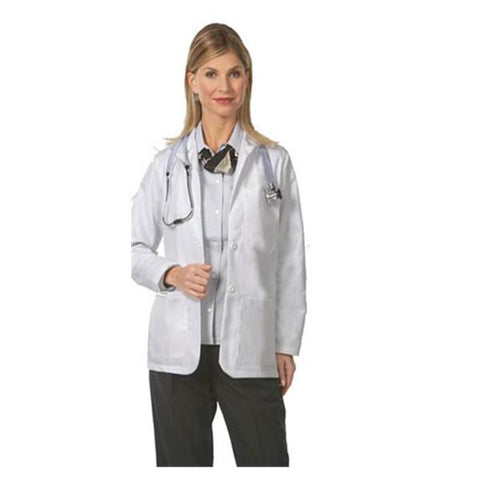 Fashion Seal Lab Jacket Consultation 65% Polyester / 35% Cotton Womens White Large 28.5 in Each - 128-L