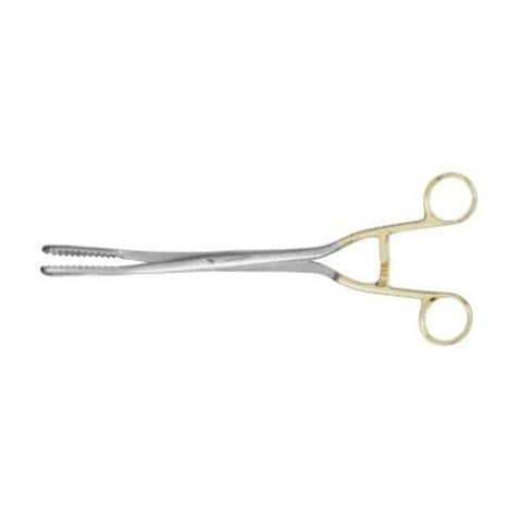 Medgyn Products Inc Forcep Ovum Bierer 13" 19mm Tip Slight Curve Serrated Jaw Stainless Steel Each - 31137