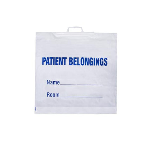 Dukal Corporation Bag Patient Belongings White 20x23" Plastic With Snap Handle 250/Ca - PB02L