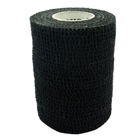 Andover Coated Products Tape Compression PowerFlex Elastic 2"x6yd Cohesive Black 24/Ca - 3720BK-024