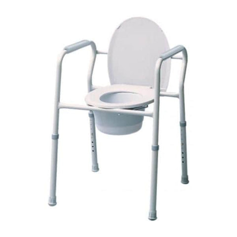 Graham Commode 3-In-1 Lumex Silver 300lb Capacity Light Gray Tips 24x15.5-23.5" 4/Ca - Field/Everest &Jennings - 7103A-4