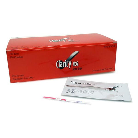 Diagnostic Test Group Clarity hCG Urine Test Strips CLIA Waived 100/Bx - DTG-HCG100