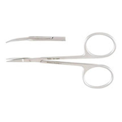 Miltex Scissors Iris 3-1/2" Smooth Curved 15mm Stainless Steel Each - Integra Miltex - 18-1394