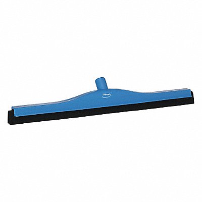 24 W Straight Double Foam Rubber Floor Squeegee Without Handle Blue