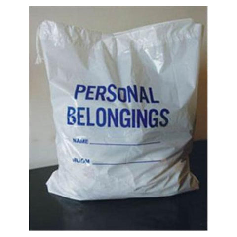 ADI Medical Bag Patient Belongings White/Blue 18x20" LLDPE Film With Snap Handle 250/CA - 40219