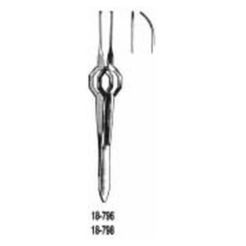 Miltex Forcep Tissue Foerster Iris 3-3/4" 0.5mm Wide Tip Straight 1x2 Teeth SS Each - Integra Miltex - 18-796