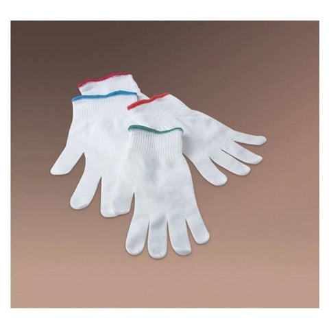Erie Scientific Glove Liner Ultrafit Nylon Large White / Blue Cuff Reusable 12/Pk, 12 PK/CA - 51003-12-001