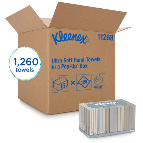 Kimberly Clark Professional Towel Roll Hand Kleenex 1 Ply Paper 9 in x 10.5 in White 70/Bx, 18 BX/CA - 11268