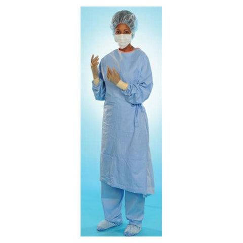 O & M Halyard Gown Surgical Aero Blue Small/Medium AAMI Level 3 Sterile Each, 34 Each/CA - 41732