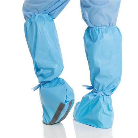 O & M Halyard Cover Boot SMS / Plastic Film Coating Size Universal Blue 30/Bx, 4 BX/CA - 69572