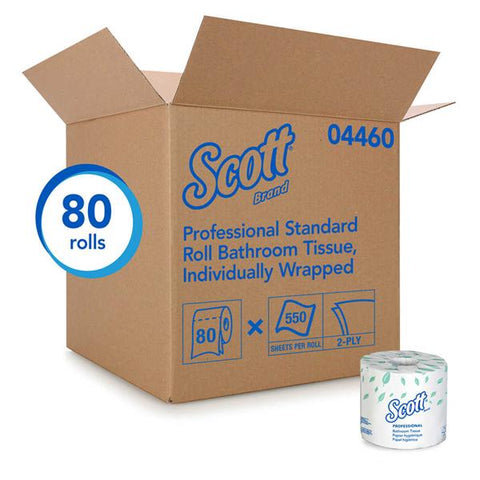 Kimberly Clark Professional Bathroom Tissue Scott White 550 Sheets / Roll 2 Ply 80Rl/Ca - 4460