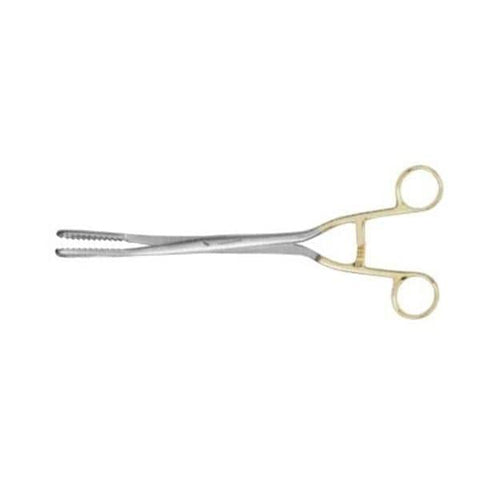 Medgyn Products Inc Forcep Ovum Bierer 13" 16mm Tip Serrated Jaw Slight Curve 16mm Jaws Oval SS Each - 31133
